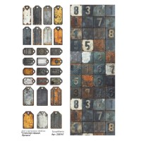 Лист с картинками 10х30 см "Стальное сердце. Ярлыки", ScrapMania