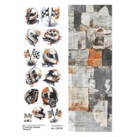 Лист с картинками 10х30 см "Стальное сердце. Защита", ScrapMania