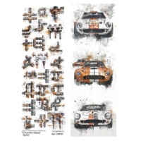 Лист с картинками 10х30 см "Стальное сердце. Трубы", ScrapMania