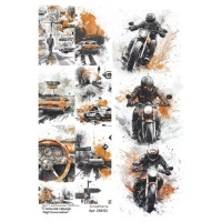 Лист с картинками 10х30 см "Стальное сердце. Карточки мини", ScrapMania