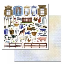 Бумага двусторонняя "Летняя деревня. Картинки. На дворе", ScrapMania