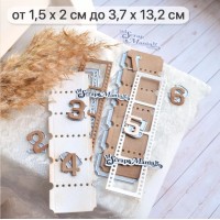 Нож для вырубки "Старый архив. Кинопленка и билетики с цифрами", ScrapMania