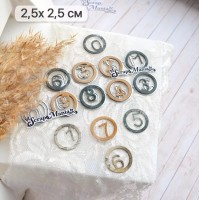 Нож для вырубки "Старый архив. Цифры в кружках", ScrapMania