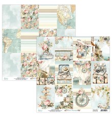 Бумага двусторонняя коллекция "Bon Voyage" 30,5*30,5 см., Mintay papers