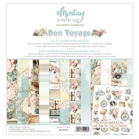 Набор бумаги "Bon Voyage" 30,5*30,5 см, 6 листов, 1/2 полного набора, Mintay paper
