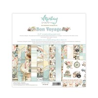 Набор бумаги "Bon Voyage" 20,3*20,3 см, 12 листов, 1/2 полного набора, Mintay paper