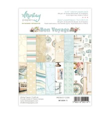 Набор бумаги "Bon Voyage" 15,2*20,3 см, 1/3 набора, 8 листов, Mintay paper