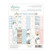 Набор бумаги "Cottage Heart" 15,2*20,3 см, 1/3 набора, 8 листов, Mintay paper