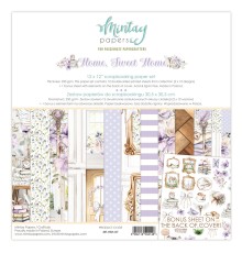 Набор бумаги "Home, Sweet Home" 30,5*30,5 см, 6 листов, 1/2 полного набора, Mintay paper