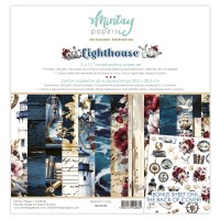 Набор бумаги "Lighthouse" 30,5*30,5 см, 6 листов, 1/2 полного набора, Mintay paper