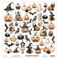 Лист для вырезания "Halloween Elements" 30,5*30,5 см., Mintay papers