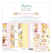 Набор бумаги "Blossom Serenity" 30,5*30,5 см, 6 листов, 1/2 полного набора, Mintay paper