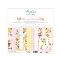 Набор бумаги "Blossom Serenity" 20,3*20,3 см, 12 листов, 1/2 полного набора, Mintay paper