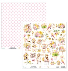 Лист для вырезания коллекция "Blossom Serenity" 30,5*30,5 см., Mintay papers