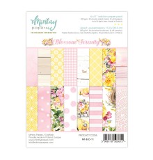 Набор бумаги "Blossom Serenity" 15,2*20,3 см, 1/3 набора, 8 листов, Mintay paper