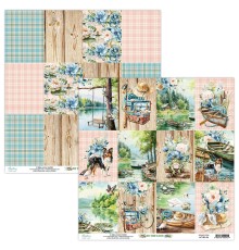 Бумага двусторонняя коллекция "By The Lake" 30,5*30,5 см., Mintay papers