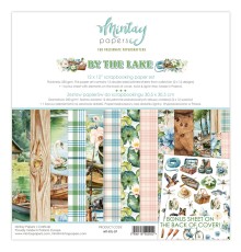 Набор бумаги "By The Lake" 30,5*30,5 см, 6 листов, 1/2 полного набора, Mintay paper