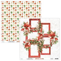 Бумага двусторонняя коллекция "Holly Jolly" 30,5*30,5 см., Mintay papers