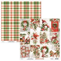 Бумага двусторонняя коллекция "Holly Jolly" 30,5*30,5 см., Mintay papers