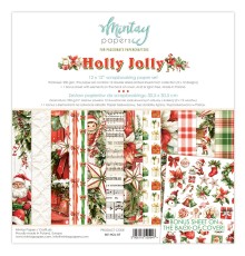 Набор бумаги "Holly Jolly" 30,5*30,5 см, 6 листов, 1/2 полного набора, Mintay paper