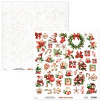 Лист для вырезания коллекция "Holly Jolly" 30,5*30,5 см., Mintay papers