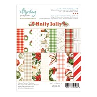 Набор бумаги "Holly Jolly" 15,2*20,3 см, 1/3 набора, 8 листов, Mintay paper