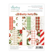 Набор бумаги "Holly Jolly" 15,2*20,3 см, 1/3 набора, 8 листов, Mintay paper