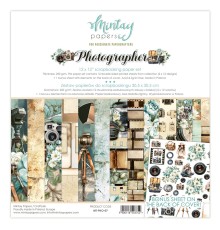 Набор бумаги "Photographer" 30,5*30,5 см, 6 листов, 1/2 полного набора, Mintay paper