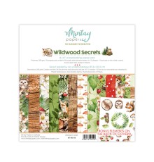 Набор бумаги "Wildwood Secrets" 20,3*20,3 см, 12 листов, 1/2 полного набора, Mintay paper