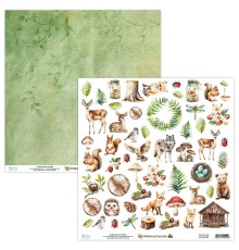 Лист для вырезания коллекция "Wildwood Secrets" 30,5*30,5 см., Mintay papers