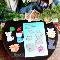 Ножи для вырубки "Котик в коробке" от AgiArt