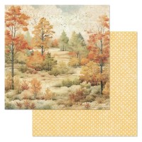 Бумага двусторонняя "Художница Осень. Медовые оттенки леса", ScrapMania