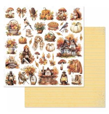 Бумага двусторонняя "Художница Осень. Картинки", ScrapMania