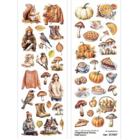 Лист с картинками 10х30 см "Художница Осень. Картинки", ScrapMania
