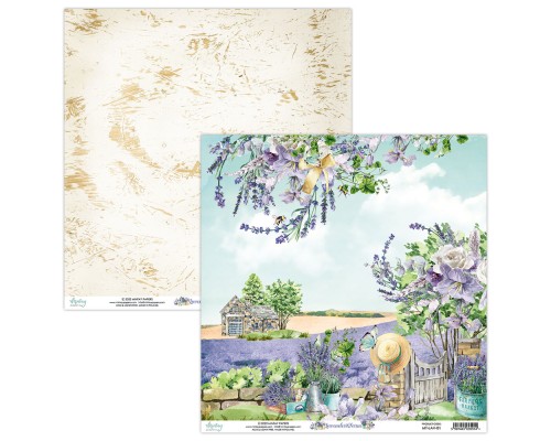 Набор бумаги "Lavender Farm" 30,5*30,5 см, 6 листов, 1/2 полного набора, Mintay paper