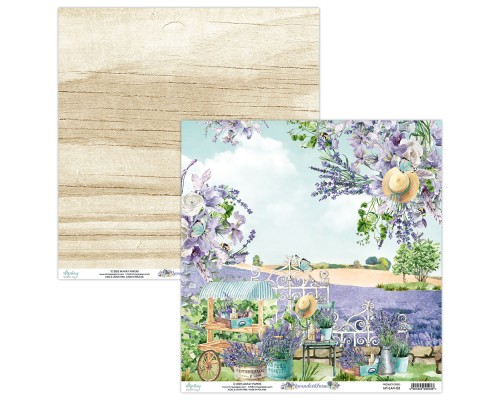 Набор бумаги "Lavender Farm" 15,2*15,2 см, 12 листов, 1/2 полного набора, Mintay paper