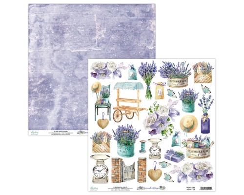 Бумага двусторонняя коллекция "Lavender Farm" 30.5 х 30.5 см., Mintay papers