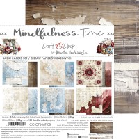 Набор фоновой бумаги "Mindfulness Time" 20,3*20,3 см., 6 листов, 1/4 набора, Craft O'Clock