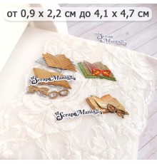 Нож для вырубки "Школьная жизнь. Книга и очки", ScrapMania