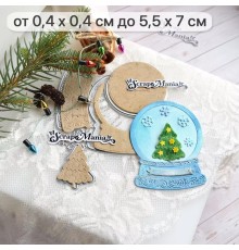 Нож для вырубки "Сказка на Новый Год. Снежный шар с елочкой", ScrapMania