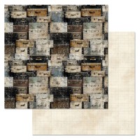 Бумага двусторонняя "Старый архив. Чемоданы", ScrapMania