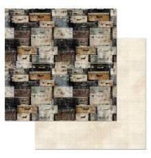 Бумага двусторонняя "Старый архив. Чемоданы", ScrapMania