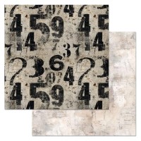 Бумага двусторонняя "Старый архив. Цифры на стене", ScrapMania