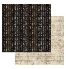 Бумага двусторонняя "Старый архив. Номерные таблички", ScrapMania