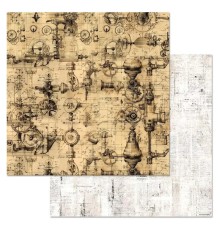 Бумага двусторонняя "Старый архив. Механизмы", ScrapMania