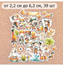 Набор высечек из бумаги "Маленький пират", 39 шт., ScrapMania