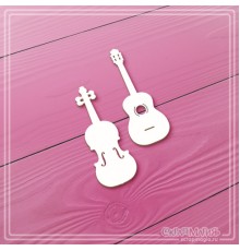 Набор чипборда "Скрипка и гитара", 2 эл., СкрапМагия