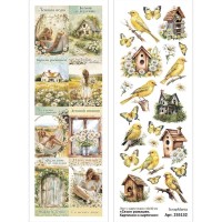 Лист с картинками 10х30 см "Сезон ромашек. Картинки и карточки", ScrapMania