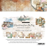Набор бумаги "Memories From The Trip" 20,3 х 20,3 см., 6 листов, 1/2 набора, Alchemy of Art