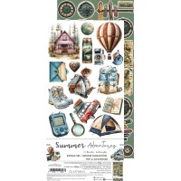 Набор для вырезания "Summer Adventures" 15,25*31,5 см, 1/2 набора, 9 листов, Craft O'Clock